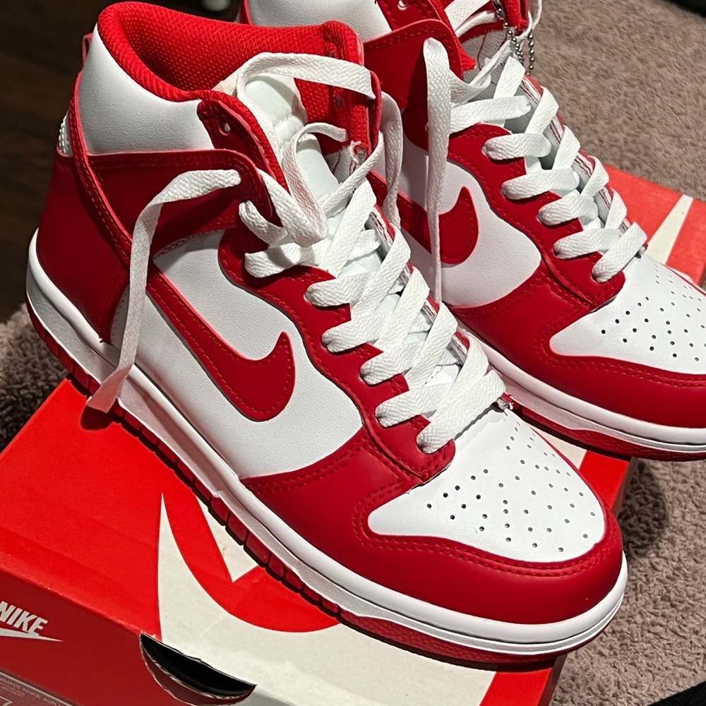 Nike dunk retro red and white